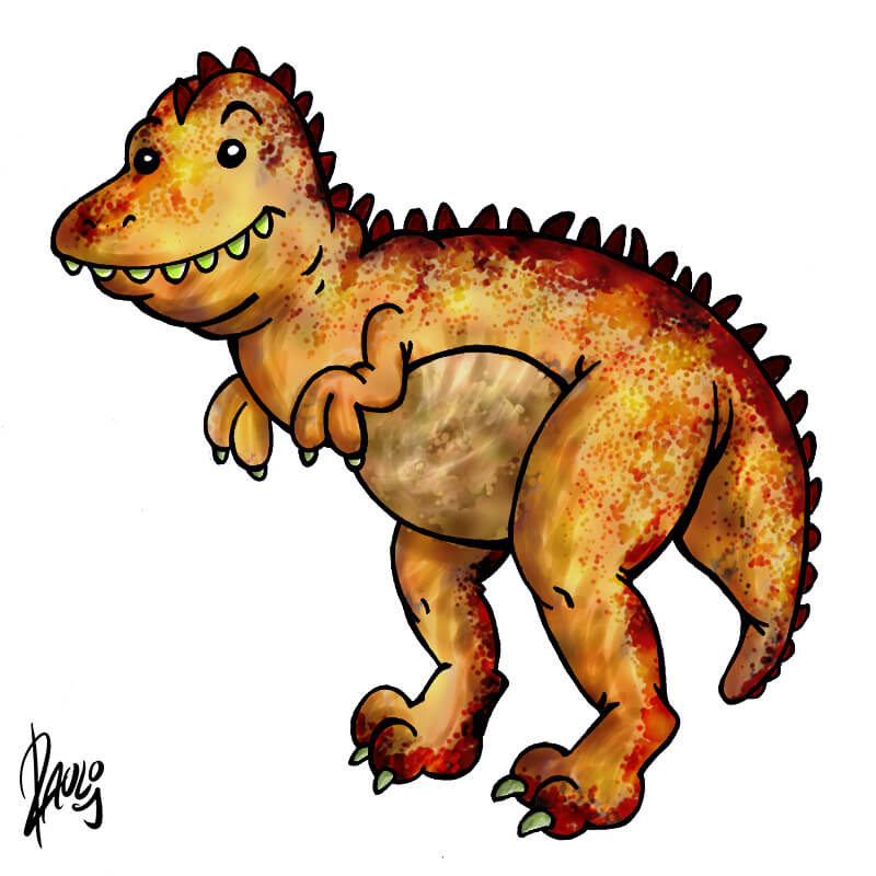 animal adventure orange dino